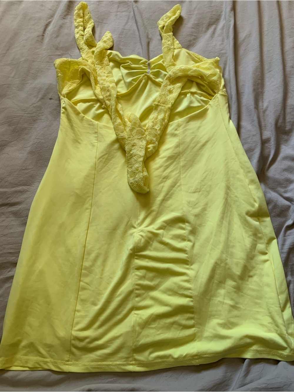 YELLOW MINI DRESS ‼️ - Picture 3 of 5